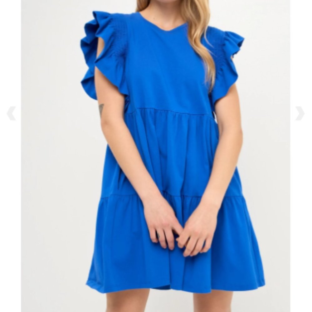 Lucy Mini Dress in Blue